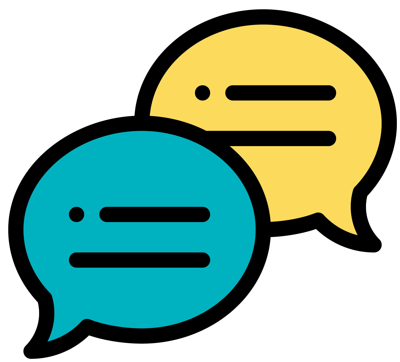 icon of two chat bubbles