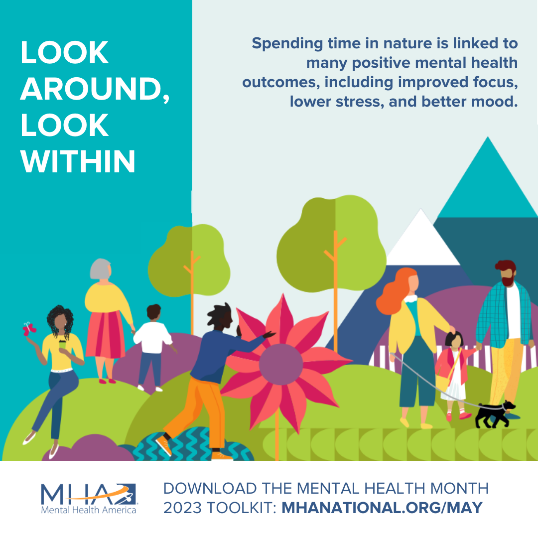 Spending time in nature is linked to many positive mental health outcomes, including improved focus, lower stress, and better mood.